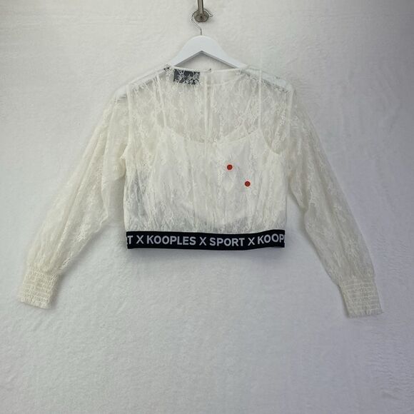 The Kooples X Sport Lace Long Sleeve Top - Picture 3 of 5